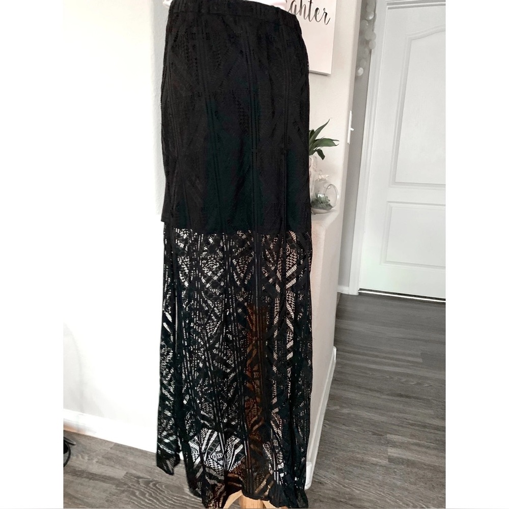 H&M Black High-Low Maxi Skirt for Cocktail